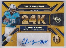 2024 Panini Gold Standard Chris Johnson 24K White Gold Auto #24K-CJ 17/49 Titans