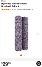 Shark Hydrovac Power Brushroll Kit 2-pack Antimicrobial Multi-surface