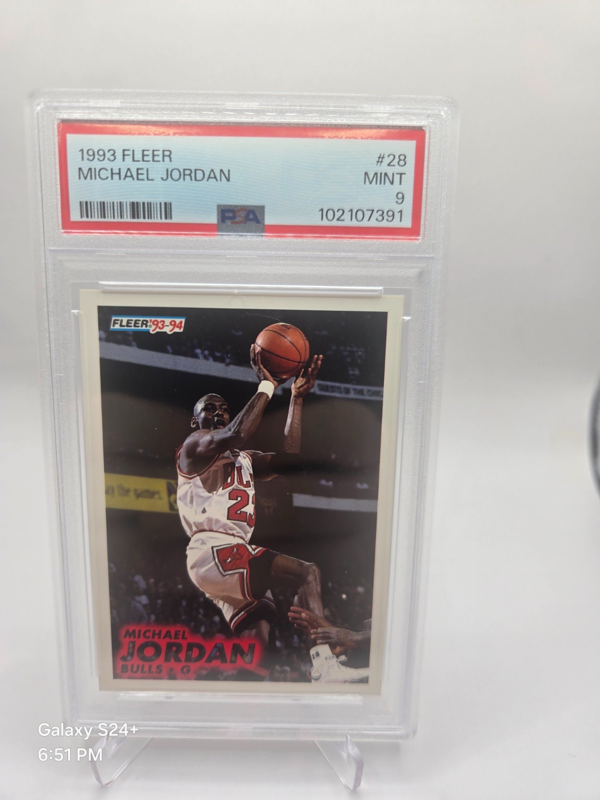 1993 FLEER #28 MICHAEL JORDAN PSA 9