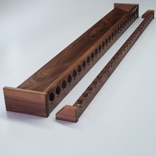 Custom Fishing Rod Rack, Solid Walnut Wood  25 Rods, 52 Inches