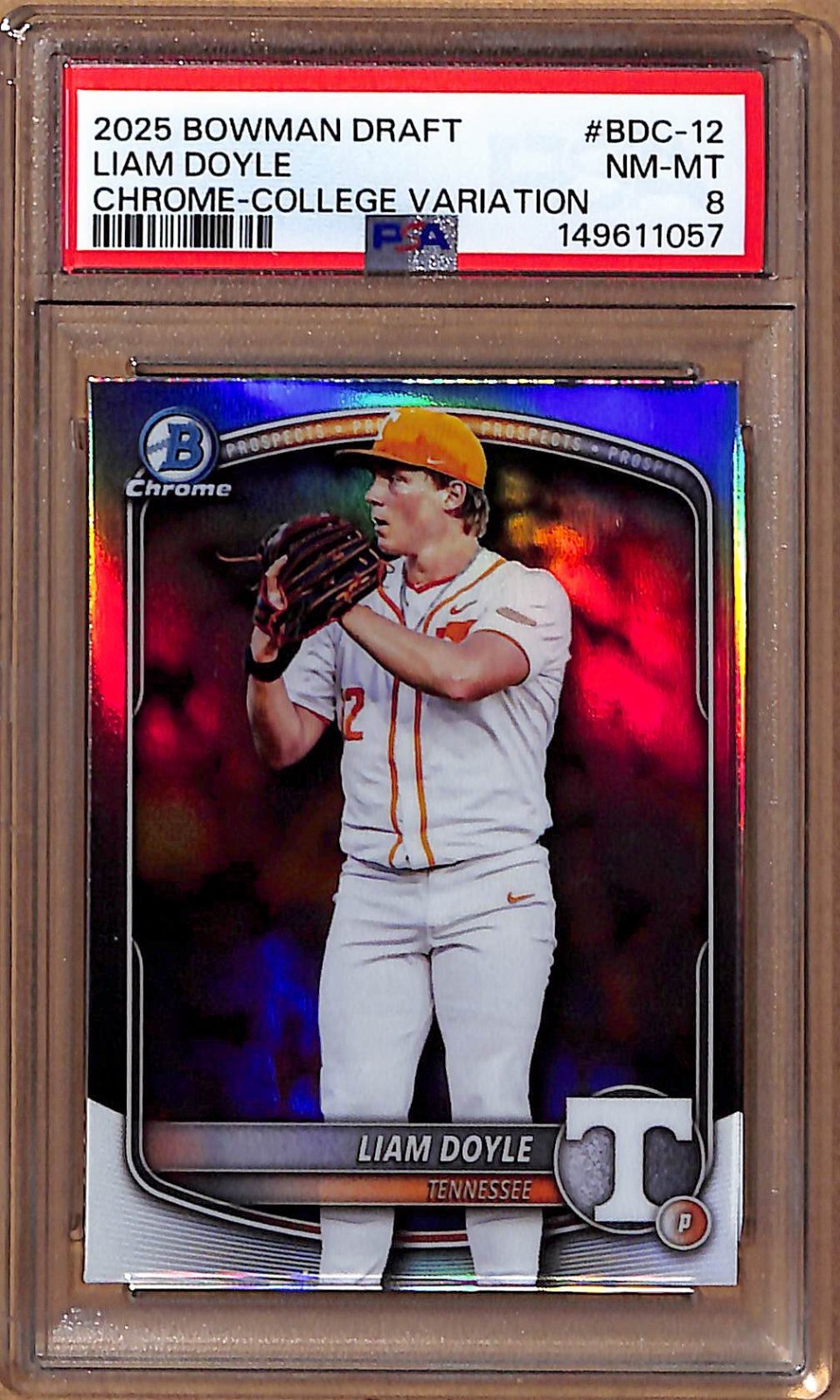 2025 Bowman Draft - Liam Doyle #BDC-12 College Variation - PSA 8  only 1 higher