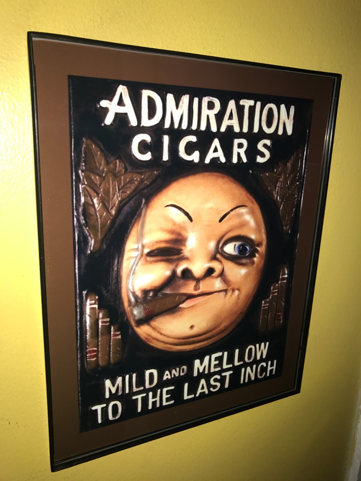 Admiration Cigars Moon Face Tobacco Shop Store Bar Man Cave Advertising Sign
