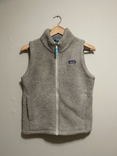 Patagonia Full Zip Sherpa Fleece Sweater Vest Youth XL