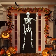 Costway 5.4ft Halloween Skeleton Life Size Realistic Full Body w/ Movable Joints