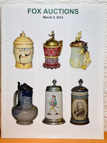Fox Auctions Auction Catalogue Price Guide Beer Steins Door Stop Mar 5 2014