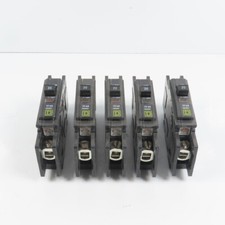 Square D Type QOU Single 1 Pole 20A Circuit Breaker 120/240VAC Lot Of 5