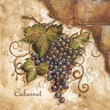Ceramic Backsplash Tile Mural Fruit Vegetable Kitchen/Bathroom - Tuscan Grapes I