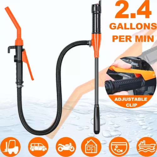 Portable Powered Battery Liquid Transfer Pump 2.4 GPM for Gasoline Diesel Fuel - Picture 1 of 24