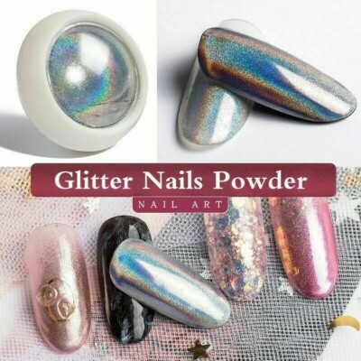 200mg Spiegel Nail Art Pulver DIY Glitzer Maniküre Spiegel Rosegold Neon