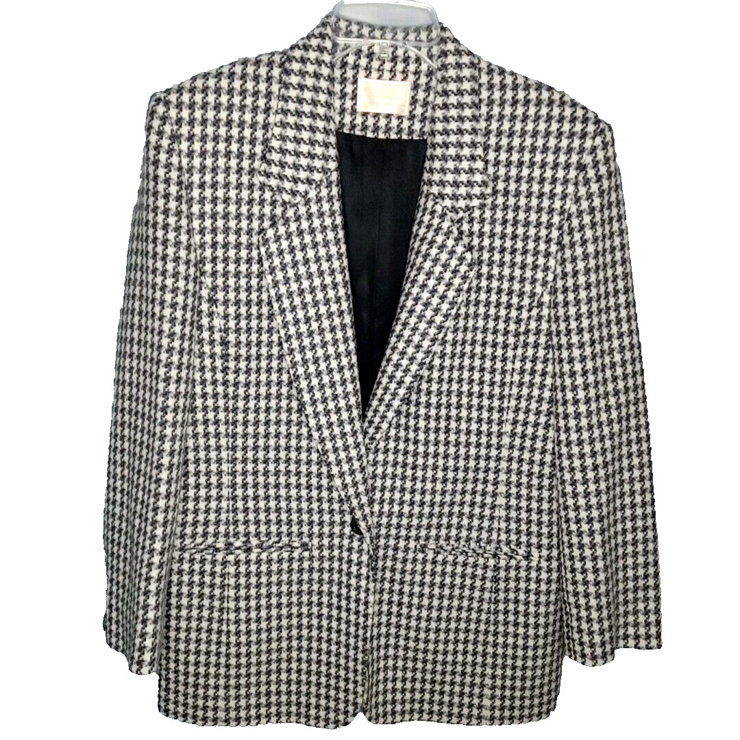Pendleton Houndstooth Blazer Jacket 100% Wool Wom… - image 2