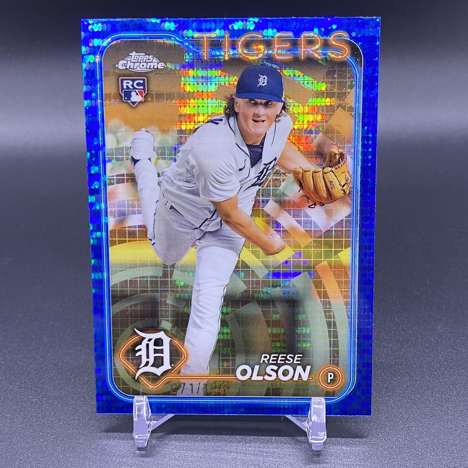 #/125! 🚨2024 Topps Chrome Reese Olson RC Detroit Tigers Rookie #40 Blue Sonar