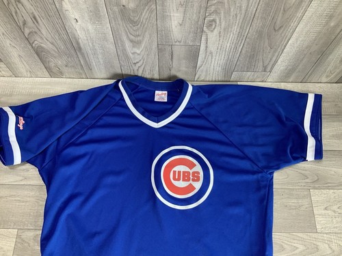 Chicago Cubs blaues T-Shirt Herren große Einzelnaht hergestellt in den USA Vintage Rawlings - Bild 8 von 13