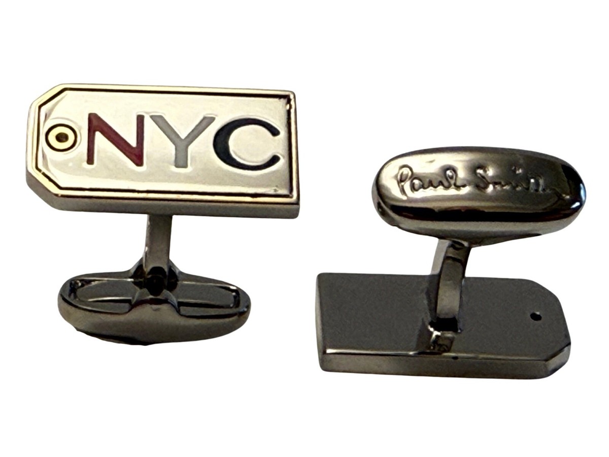 アクセサリーその他 Paul Smith SS25 MENS CUFFLINK SUITCASE (M1A CUFF PCASE 82) Paul Smith Mainline Mens NYC Luggage Tag Cufflinks Brand New