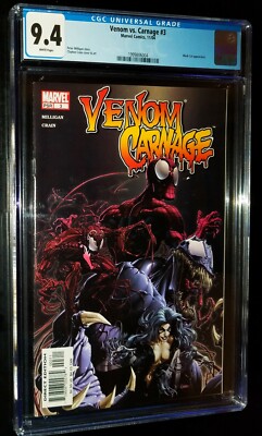 VENOM vs. CARNAGE CGC #3 2004 Marvel Comics CGC 9.4 NEAR MINT Black Cat 0626
