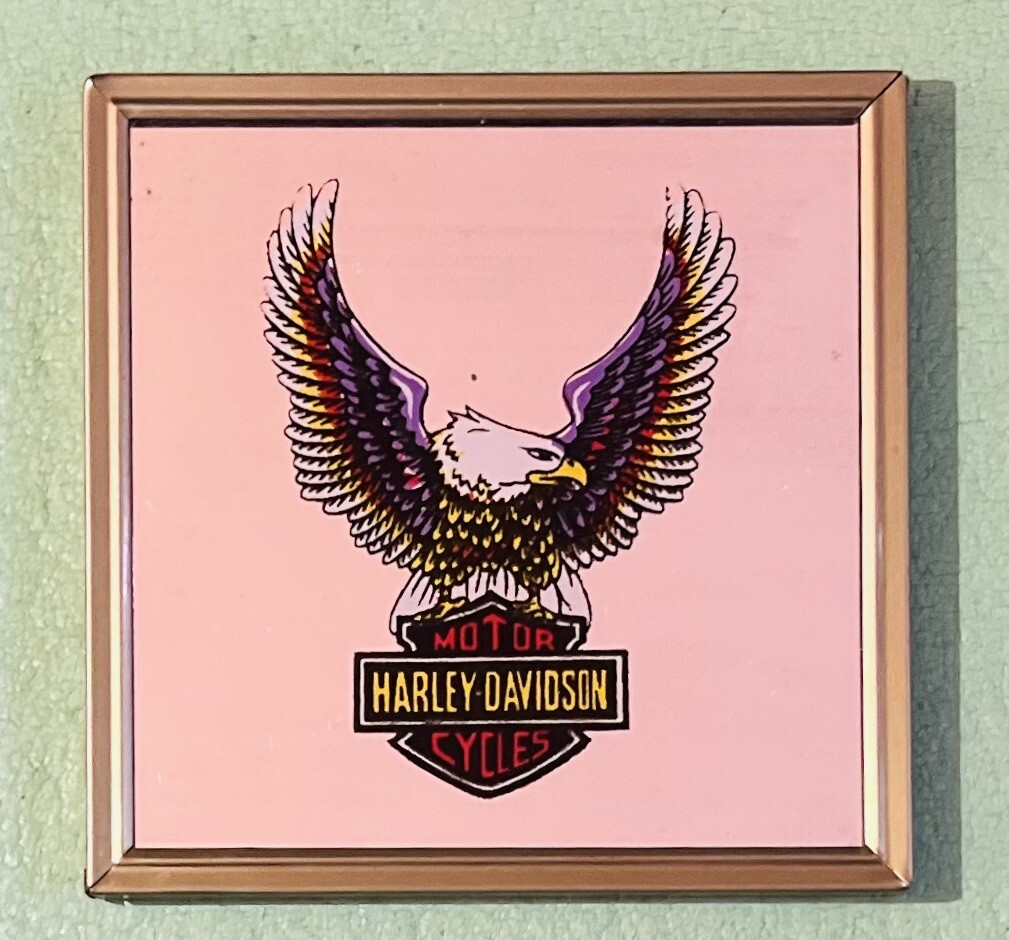 Harley-Davidson BAR & SHIELD ミラー Harley-Davidson® Eagle Bar & Shield Logo Oval Mirror Sign