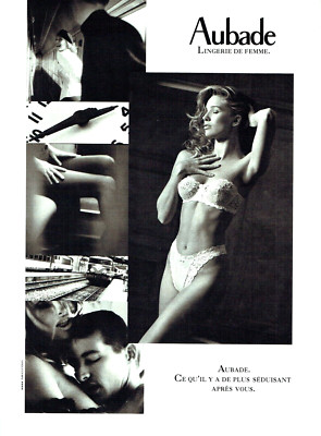 Advertising 1122 1992 Aubade Women's Lingerie Underwear