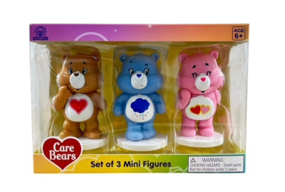 Care Bears Mini Figures Set of 3 Vinyl Figures 3.25 in CultureFly