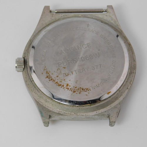 puritan ADVANCE PUR54969W Silver Tone Case Quartz Analog Men's Watch New Battery - Picture 6 of 10