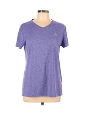 Adidas Women Purple Short Sleeve T-Shirt L