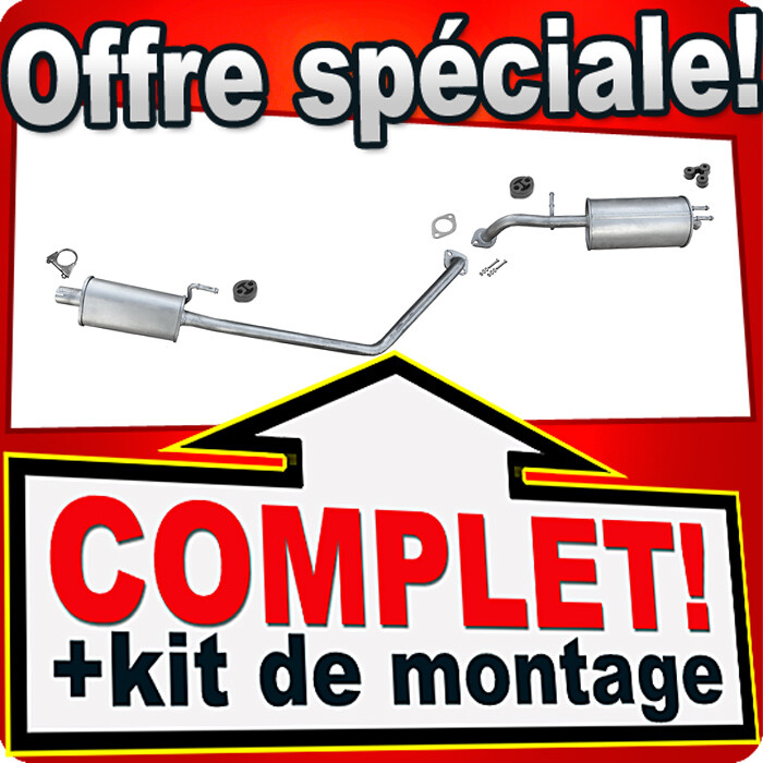 Échappement pour Opel Karl 1.0 silencieux anti-rouille pour passer le contrôle technique