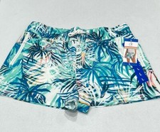 Ocean Pacific Women's Drawstring with 3 Zipper Pockets Shorts, Multi, Size L