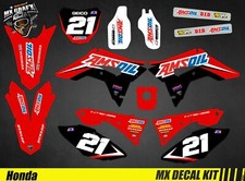 Motorcycle Decal Kit For Honda CRF - AMSOIL