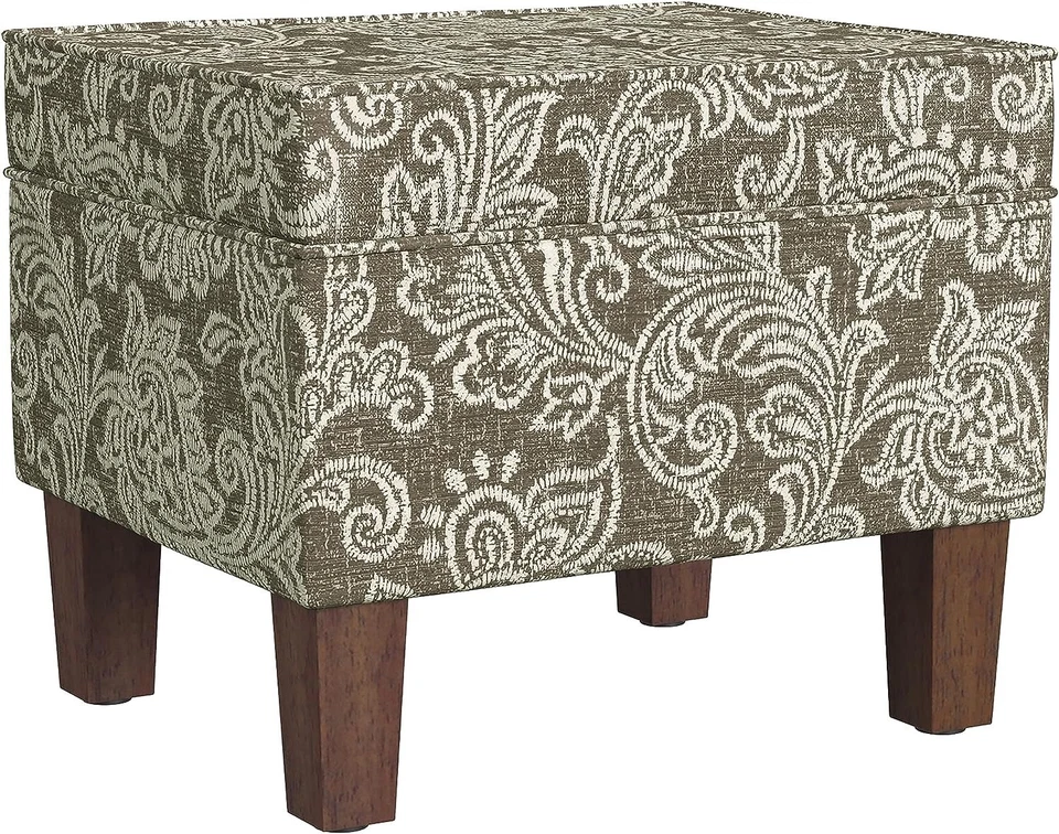 Compact Modern Ottoman with Hinged Lid - Stylish Storage Solution for Any Room - Image 3 of 4
