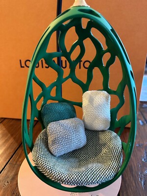 Louis Vuitton Green COCOON Miniature Chair BY FERNANDO HUMBERTO CAMPANA  RARE
