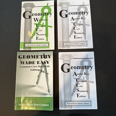 Geometry Workbook Common Core Standards Edition by Topical Review Book...