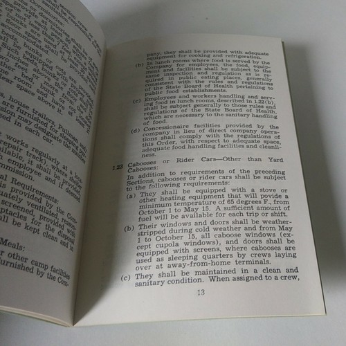 1969 "West Virginia Rules and Regulations For Railroad Safety & Sanitation" GD - Picture 11 of 12