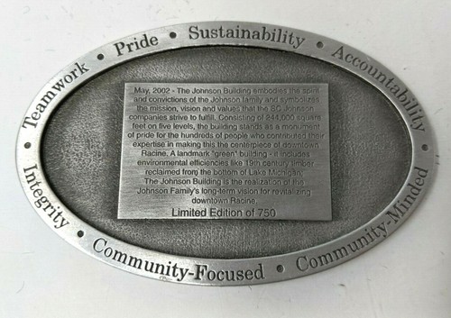 2002 The Johnson Building Metal Limited Edition Recognition Medallion Medal PR21 - Bild 2 von 2