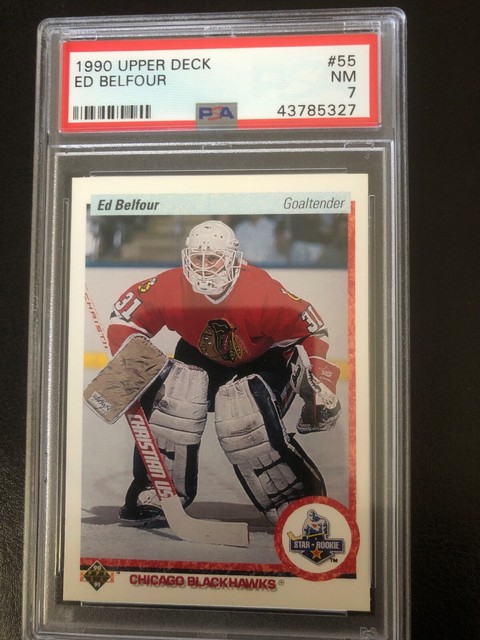 1990 Upper Deck Ed Belfour Rookie Card PSA 7 EBay