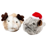 Duvo+ Katzenspielzeug Xmas Fluffy MäUse 17X6,8Cm 2Er Set Mit Katzenminze