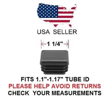 1 1/4 INCH SQUARE TUBING PLUG/END CAP 1 1/4" QUANTITY 12
