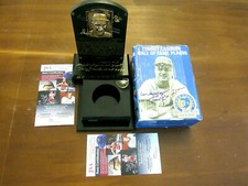 TOMMY TOM LASORDA DODGERS MANAGER 2 X SIGNED AUTO LIMITED EDITION HOF PLAQUE JSA