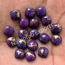 Natural Purple Copper Turquoise Cushion 6x6 to 20x20 mm Cabochon Loose Gemstone
