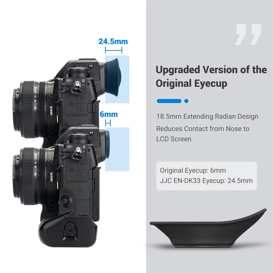 360° Ergonomic Oval Eyecup Eyepiece Viewfinder for Nikon Z9 Z8 Z F Zf as DK-33 - Image 2 of 4