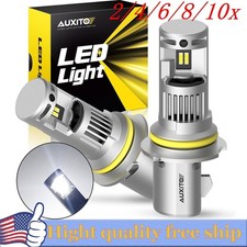 2/4X Super Bright White 9004 HB1 LED Headlight bulb High/Low Beam Conversion Kit