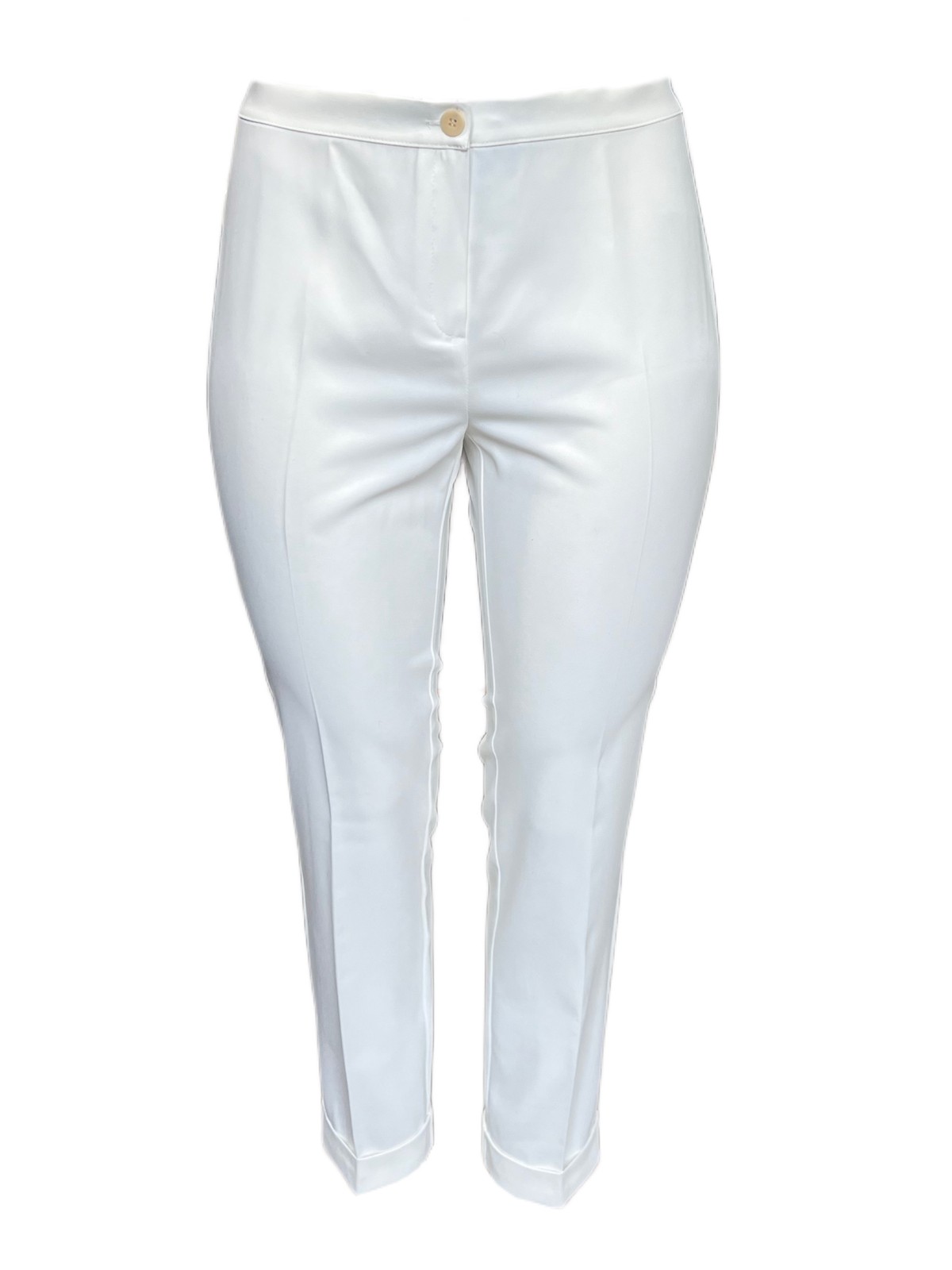 Pantalones Raperos Ajustados Blancos Para Mujer Marina Rinaldi Talla 16W/25 NWT