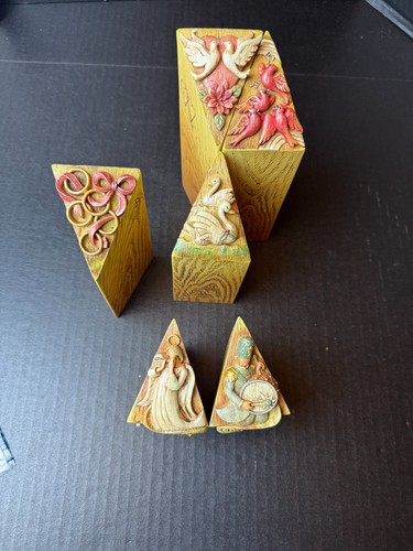 Enesco 12 Days of Christmas Pillars Collection by Kim Lawrence 2009 Wedges Tree - Bild 12 von 23