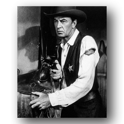 Gary Cooper Photo 8x10 High Noon 1952 Film Set Fred Zinnemann Portrait