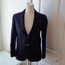 Nordstrom Boys Classic Navy Wool Blend Blazer/Sports Coat Formal/Uniform S-12