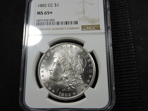 1882-CC Morgan Silver Dollar - NGC MS65+ - Beautiful PQ Example with clean cheek
