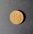 1853-A  France 10 Centimes Napoleon III Coin; Fine Condition — photo 2