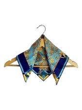 HERMES fantaisies indiennes arre 40 Scarf Silk BLU Women
