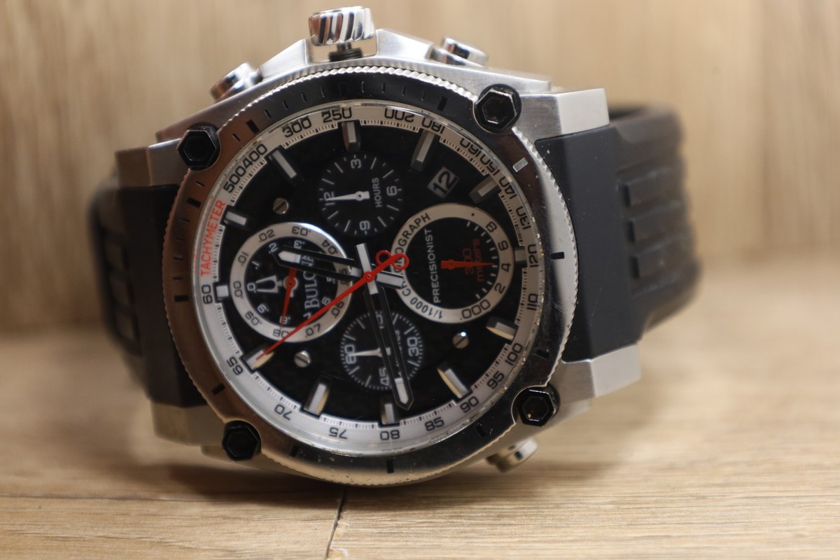 Bulova Precisionist Men's Black Watch - 98b172 for sale online | eBay