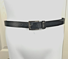 Express Black Genuine Leather Belt Women's Size M/L 30-34 in Classic Preppy