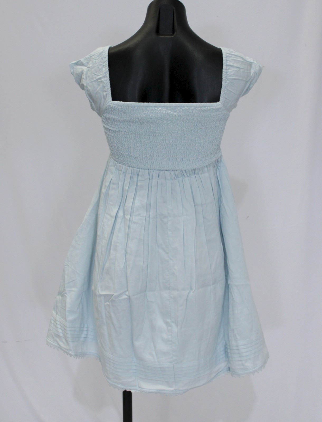 Hope & Henry Girl's Organic Sateen Flower Girl Dress EH6 Airy Blue Size 10 NWT