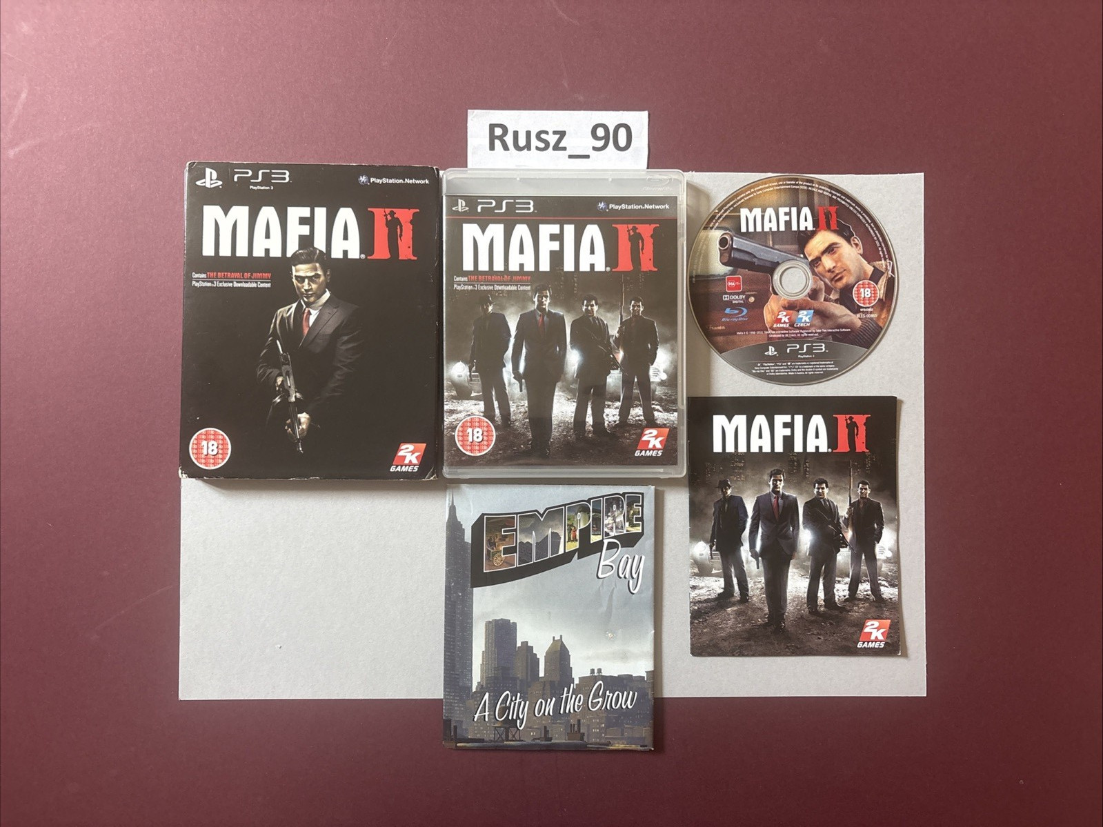 Mafia II 2 PS3 Slipcase Edition World Map RATED 18 UK PAL IN VG COND CIB