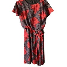 J. S. J. A-Line Dress Knee Length Floral Paisley boho size small ?